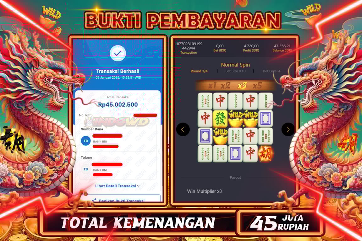 INDOWD JACKPOT SLOT MAHJONG WAYS 2 Rp 45.000.000,- LUNAS