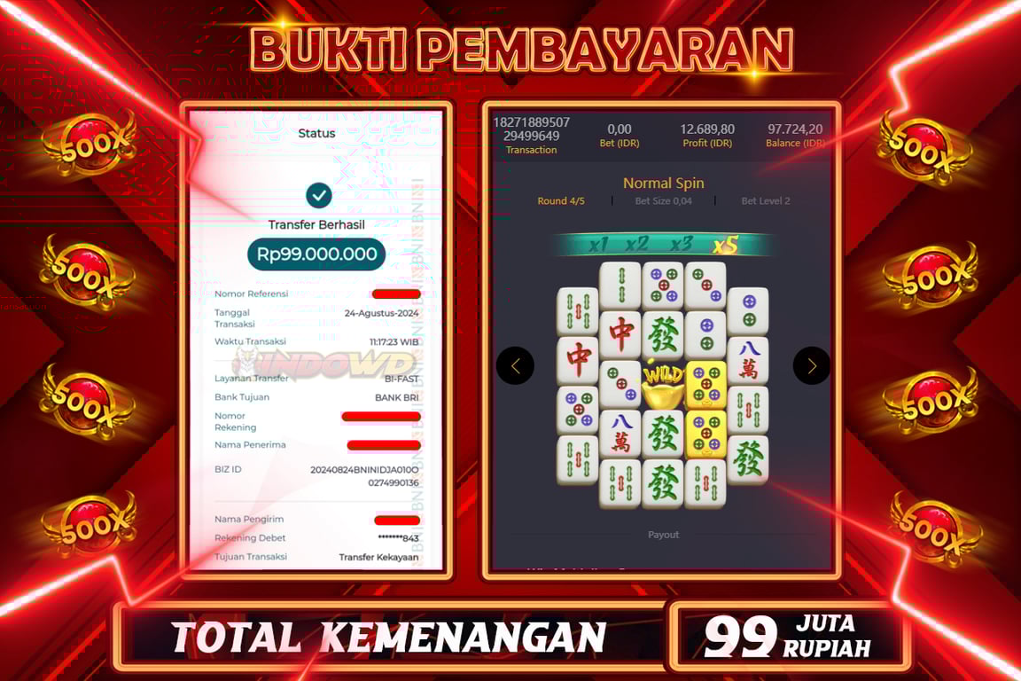 INDOWD JACKPOT SLOT MAHJONG WAYS 2 Rp.99.000.000,- LUNAS