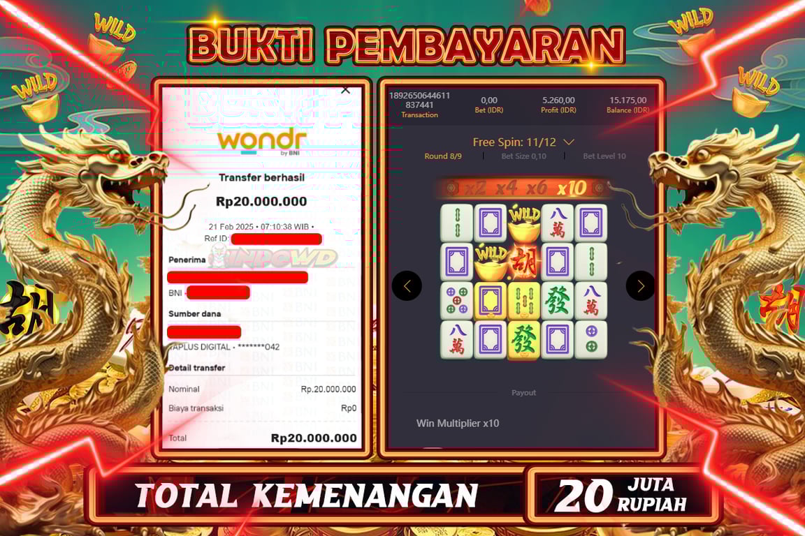 INDOWD JACKPOT SLOT MAHJONG WAYS 2 Rp20.000.000,- LUNAS