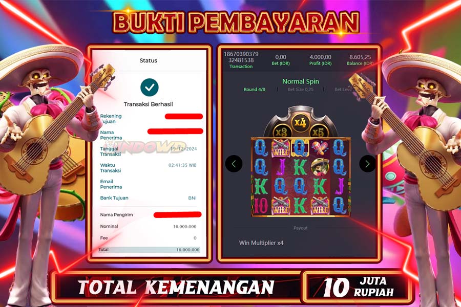 INDOWD JACKPOT LIVE GAMES  SLOT WILD BANDITO Rp.10.000.000,- LUNAS