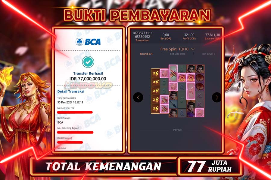 INDOWD JACKPOT SLOT  GODHAS REVENGE Rp77.000.000,- LUNAS