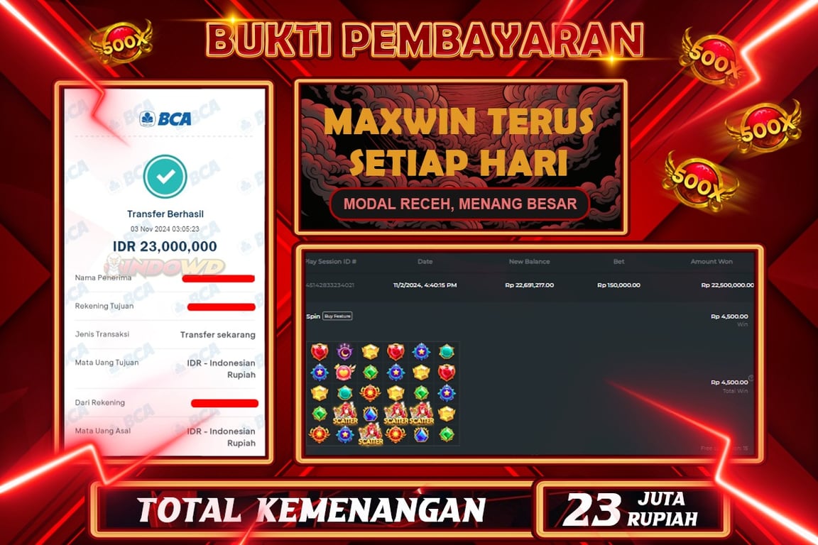 INDOWD JACKPOT SLOT STARLIGHT PRINCES 1000 Rp.23.000.000,- LUNAS