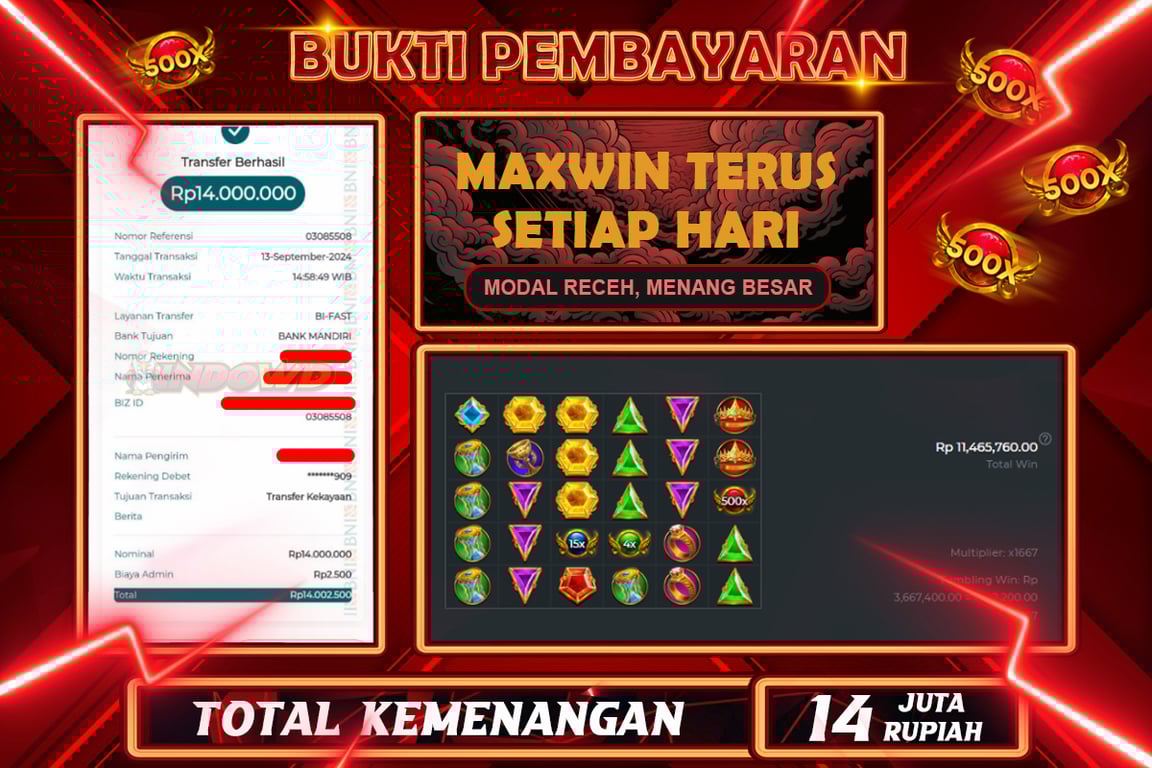 INDOWD JACKPOT SLOT GATES OF OLYMPUS 1000 Rp.14.000.000,- LUNAS