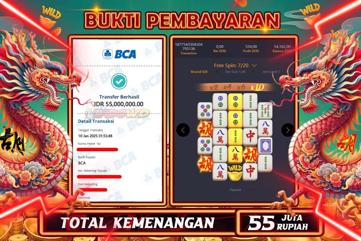 INDOWD JACKPOT SLOT MAHJONG WAYS 2 Rp 55.000.000,- LUNAS