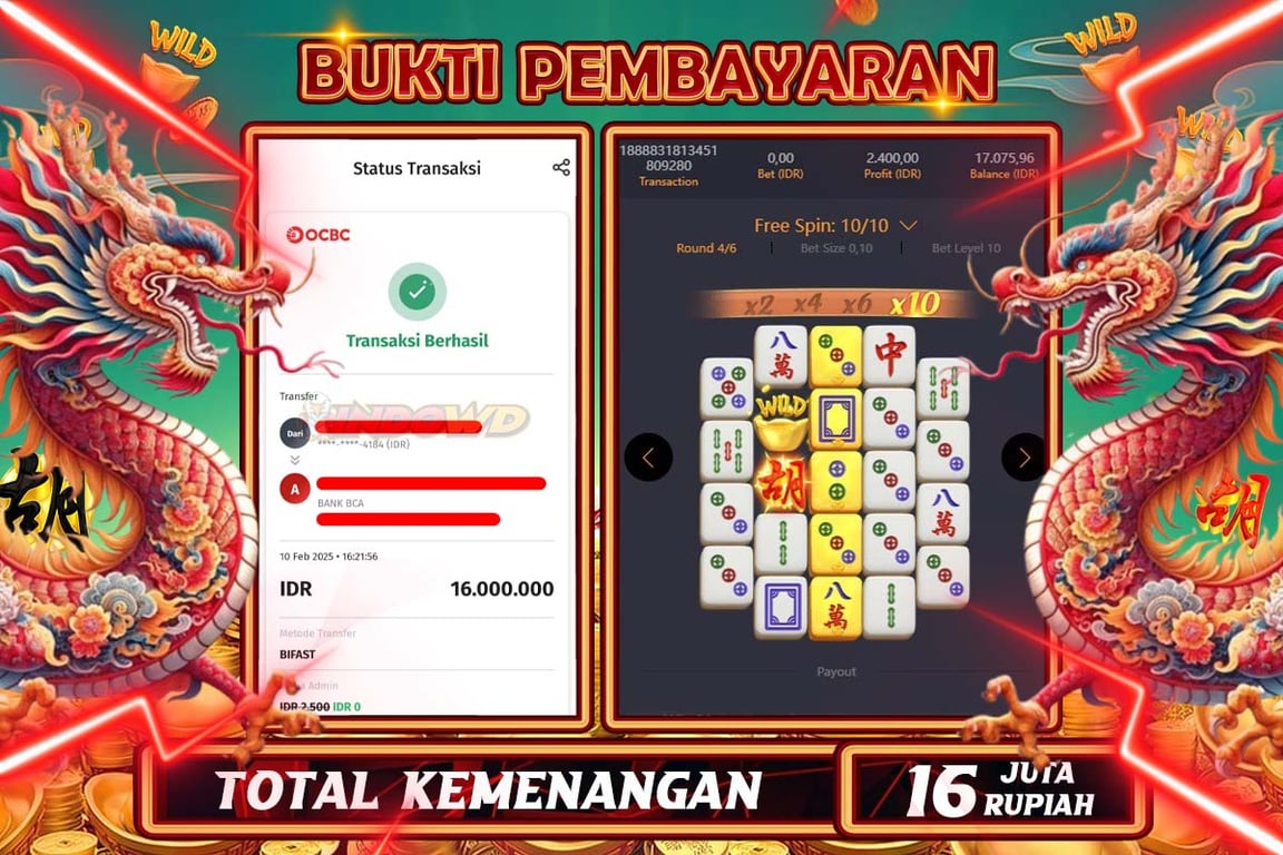 INDOWD JACKPOT SLOT MAHJONG WAYS 2 Rp16.000.000,- LUNAS