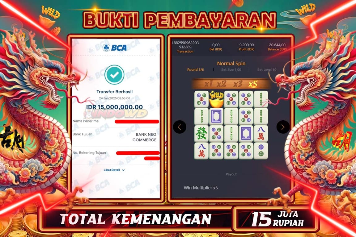 INDOWD JACKPOT SLOT MAHJONG WAYS 2  Rp15.000.000,- LUNAS