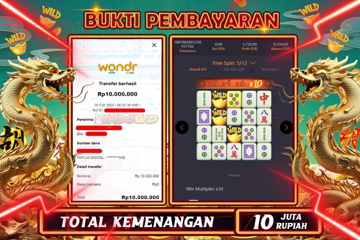 INDOWD JACKPOT SLOT MAHJONG WAYS 2 Rp10.000.000,- LUNAS