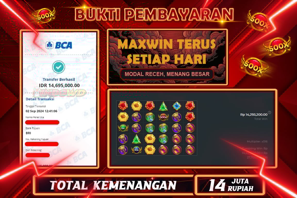 INDOWD JACKPOT SLOT GATES PF OLYMPUS 1000 Rp.19.695.000,- LUNAS