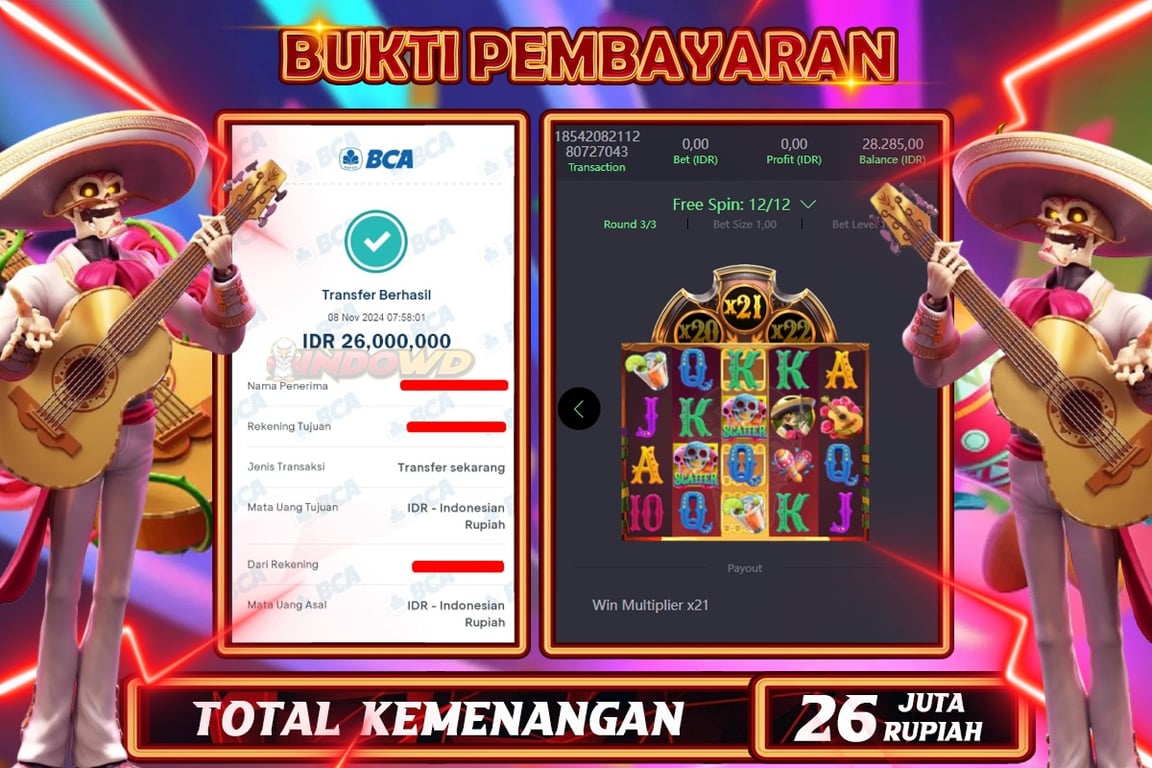 INDOWD JACKPOT SLOT WILD BANDITO Rp.26.000.000,- LUNAS