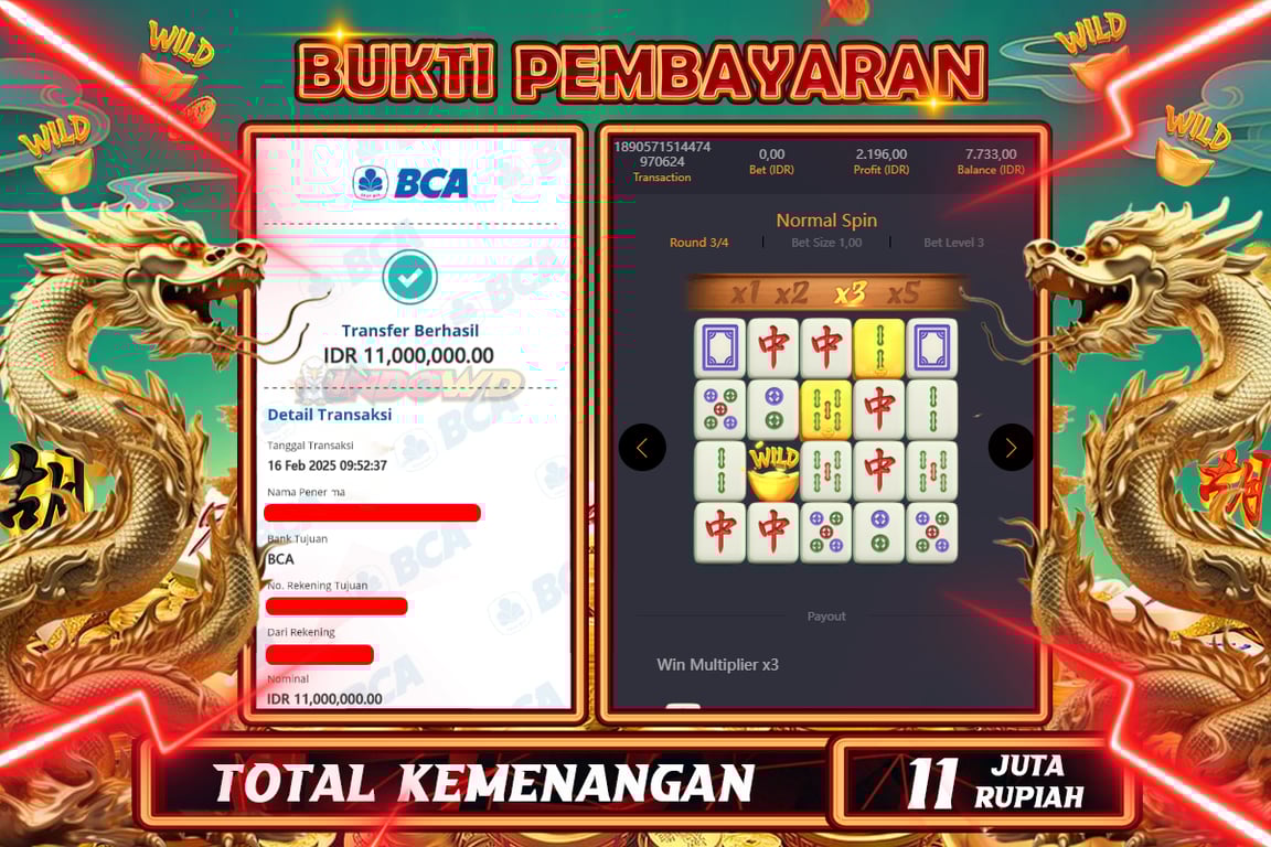 INDOWD JACKPOT SLOT MAHJONG WAYS 2 Rp.11.000.000,- LUNAS