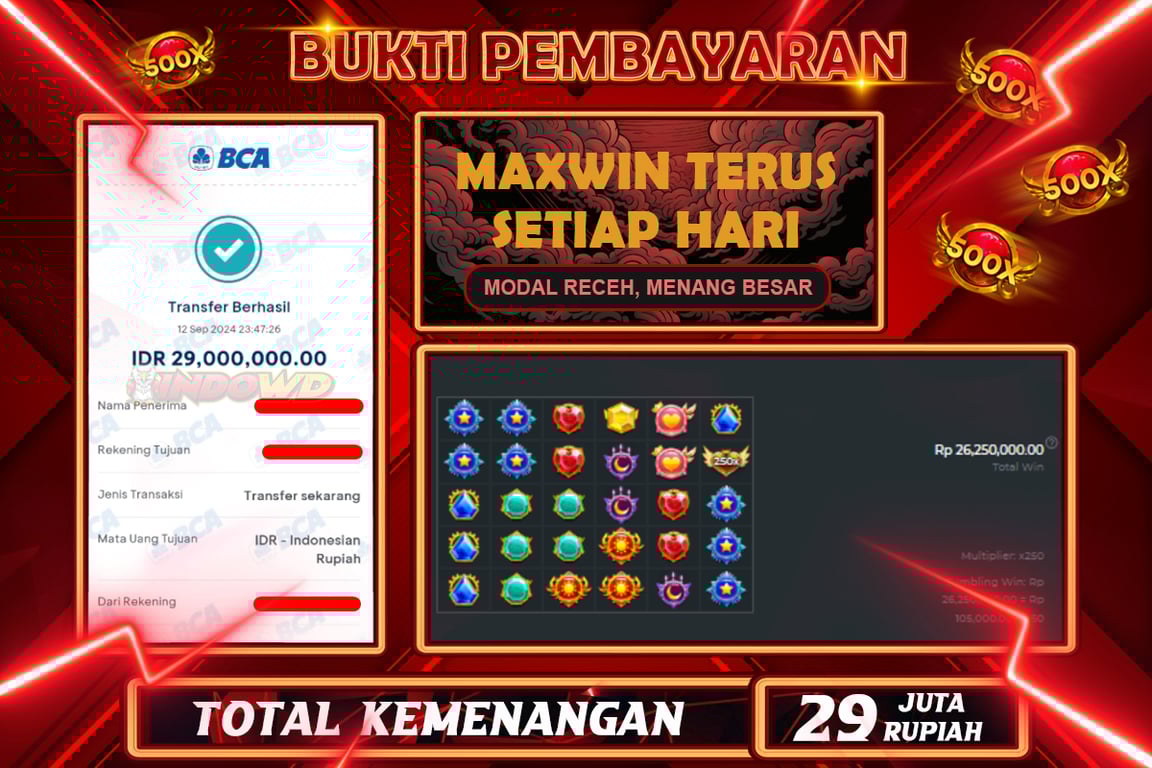 INDOWD JACKPOT SLOT STARLIGHT PRINCES 1000 Rp.29.000.000,- LUNAS