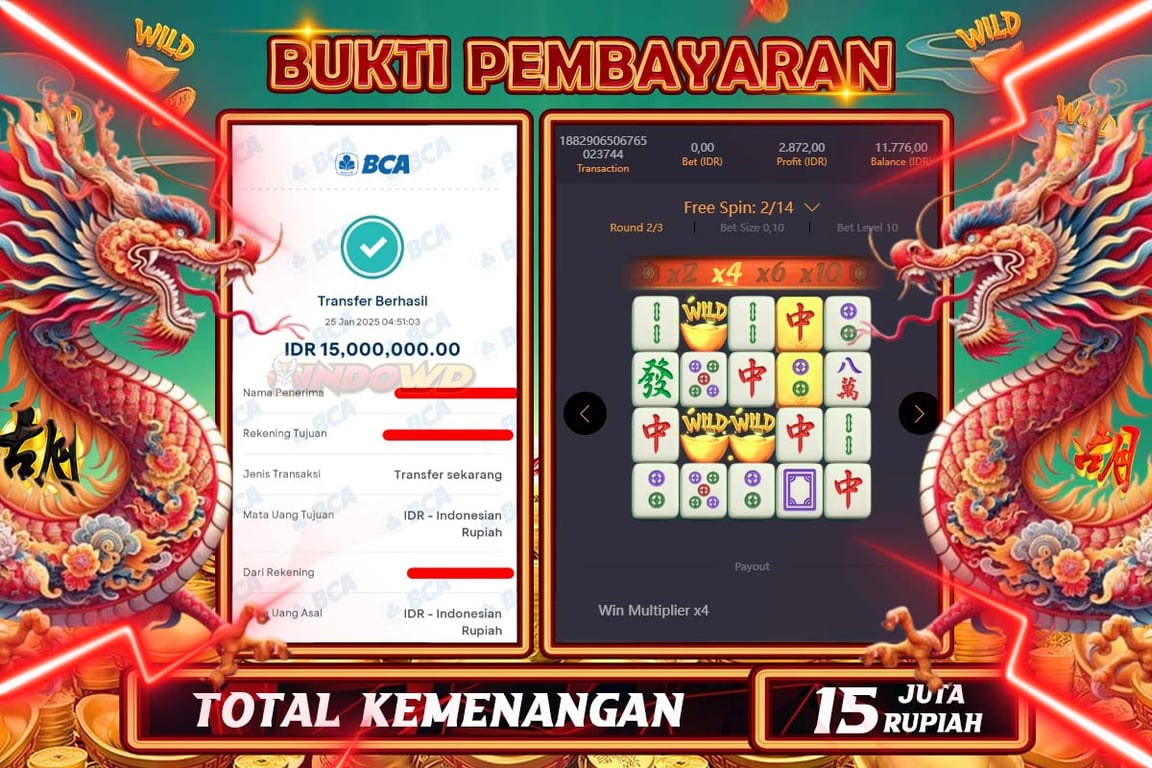 INDOWD JACKPOT SLOT MAHJONG WAYS 2 Rp15.000.000,- LUNAS
