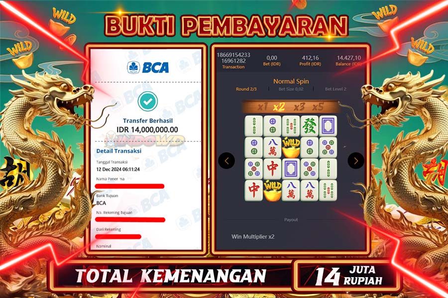 INDOWD JACKPOT SLOT MAHJONG WAYS  2  Rp.14.000.000,- LUNAS