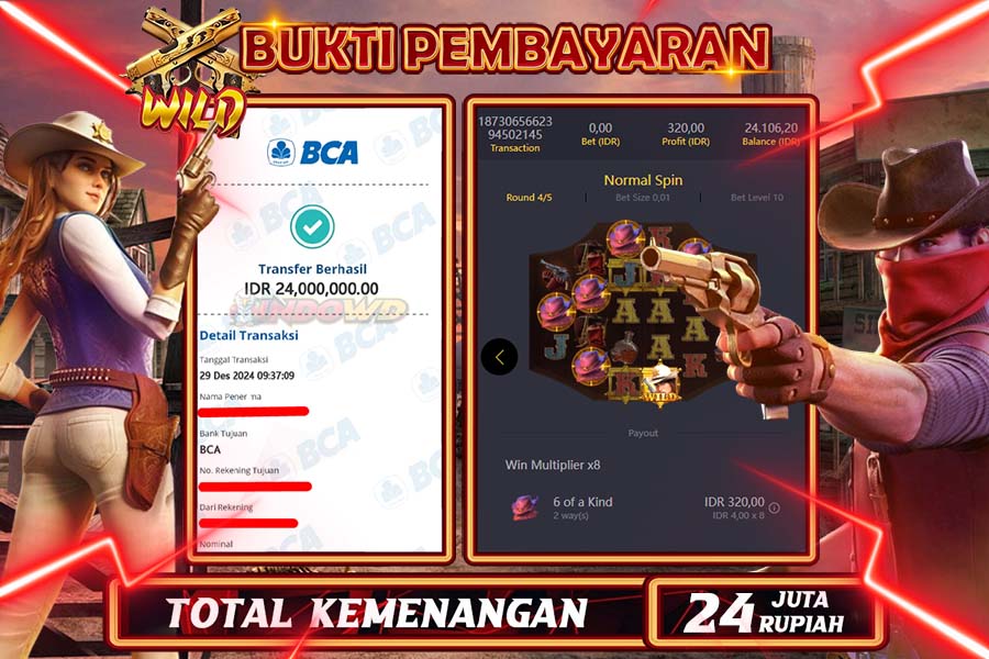 INDOWD JACKPOT SLOT WILD BOUNTY Rp24.000.000,- LUNAS