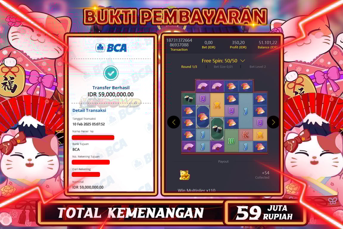 INDOWD JACKPOT SLOT LUCKY NEKO Rp59.000.000,- LUNAS