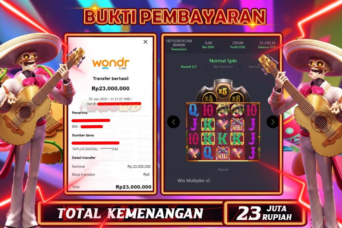 INDOWD JACKPOT SLOT WILD BANDITO  Rp 23.000.000,- LUNAS
