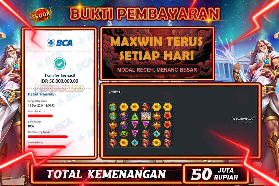 INDOWD JACKPOT SLOT GATES OF OLYMPUS 1000 Rp.17.000.000,- LUNAS