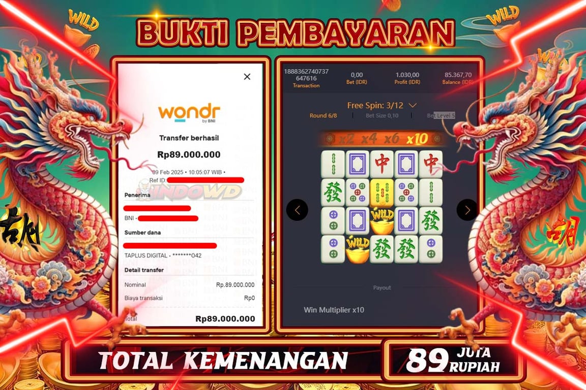 INDOWD JACKPOT SLOT MAHJONG WAYS 2 Rp89.000.000,- LUNAS