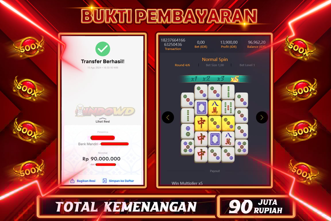 INDOWD JACKPOT SLOT MAHJONG WAYS 2 Rp.90.000.000,- LUNAS