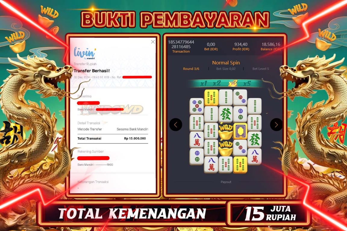 INDOWD JACKPOT SLOT MAHJONG WAYS 2 Rp.15.000.000,- LUNAS
