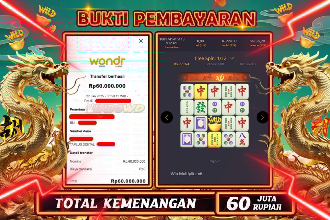 INDOWD JACKPOT SLOT MAHJONG WAYS 2 Rp60.000.000,- LUNAS