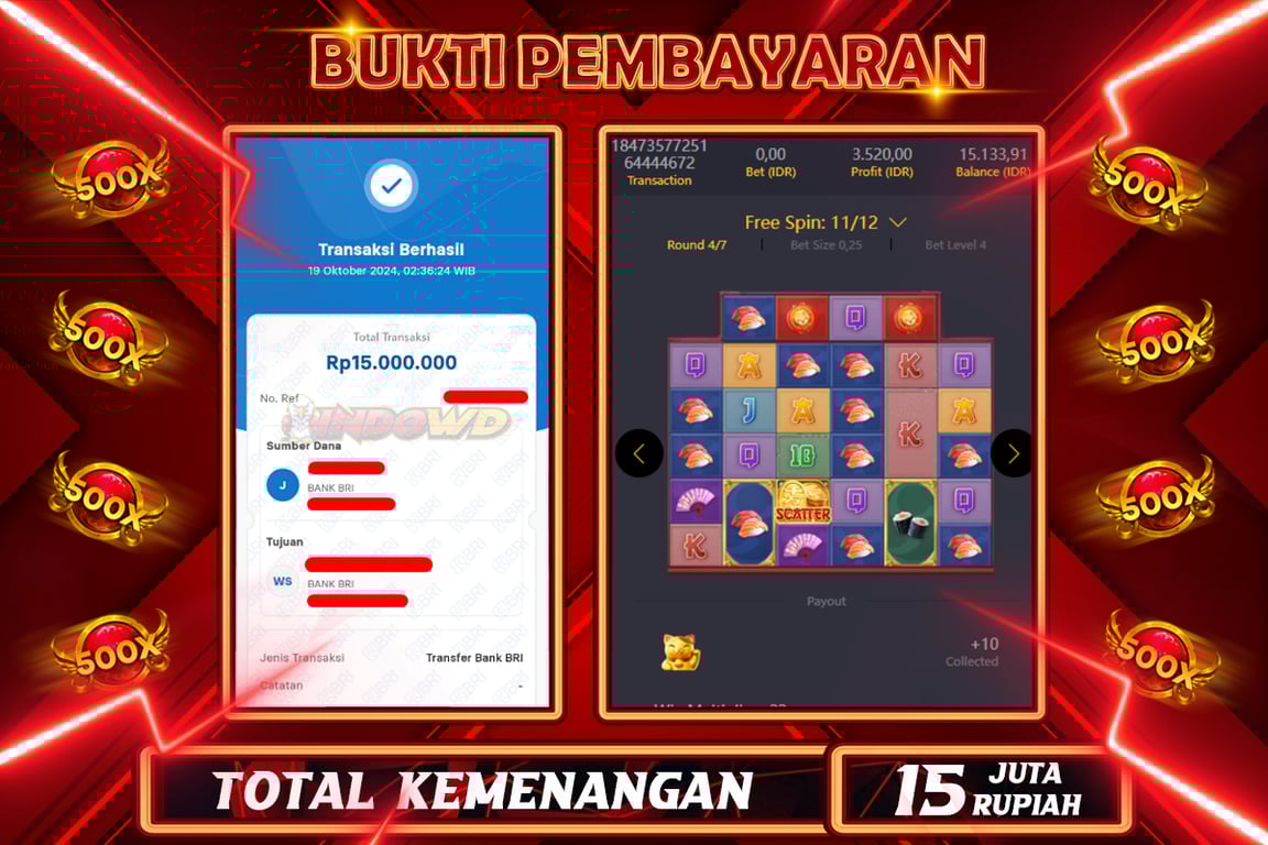 INDOWD JACKPOT SLOT LUCKY NEKO Rp.15.000.000,- LUNAS