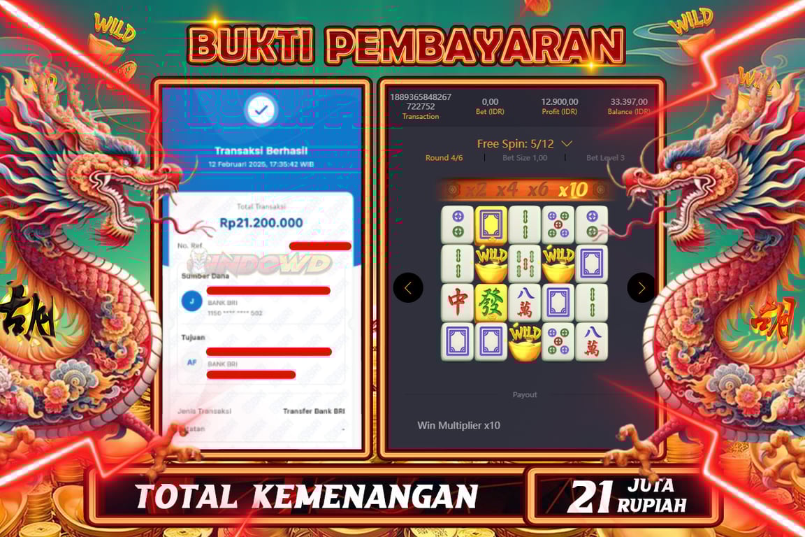 INDOWD JACKPOT SLOT MAHJONG WAYS 2 Rp21.200.000,- LUNAS