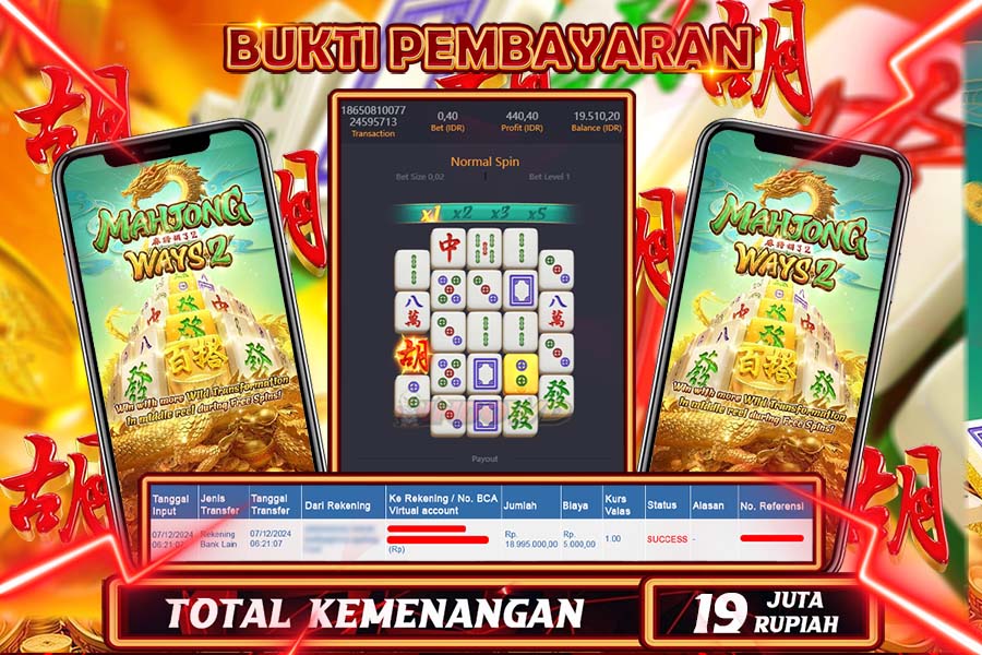 INDOWD JACKPOT SLOT MAHJONG WAYS 2  Rp.19.000.000,- LUNAS