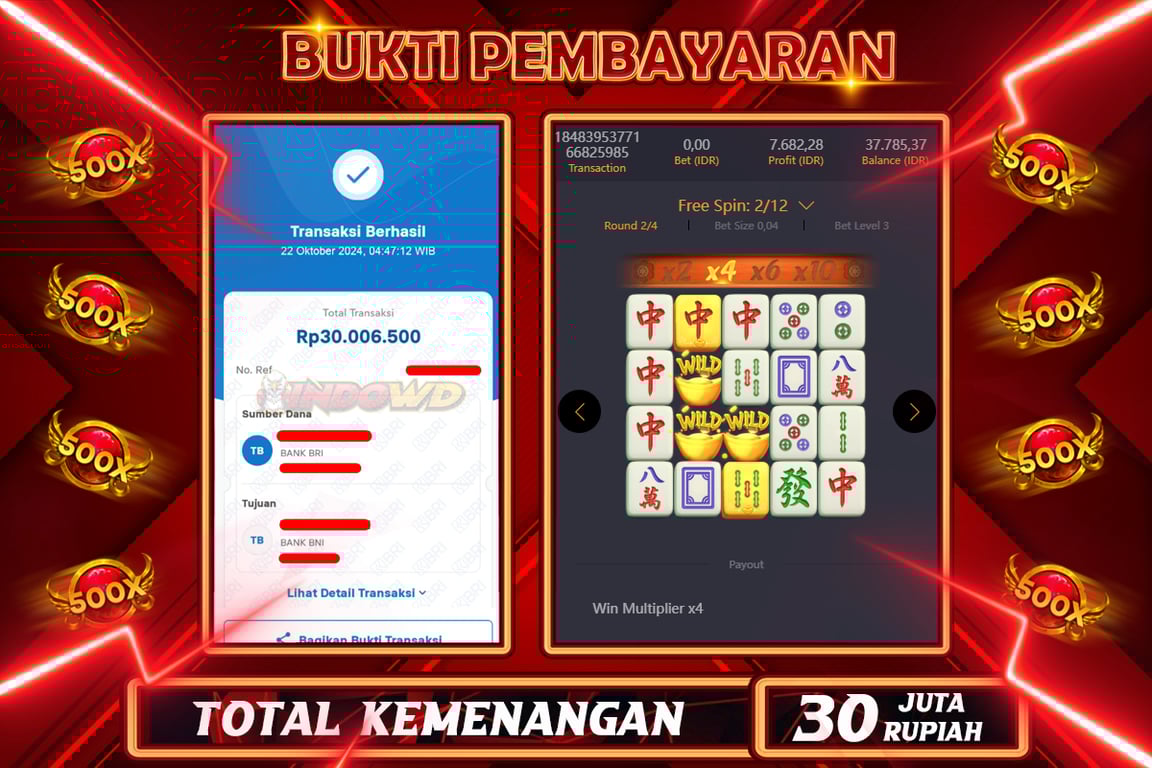 INDOWD JACKPOT SLOT MAHJONG WAYS 2 Rp.30.000.000,- LUNAS