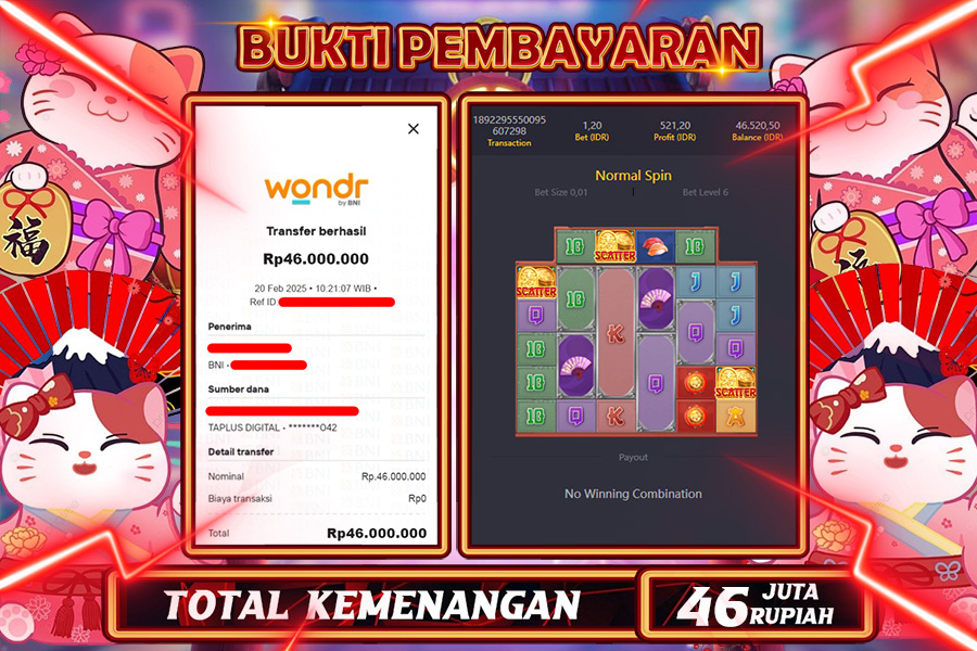 INDOWD JACKPOT SLOT LUCKY NEKO Rp46.000.000,- LUNAS