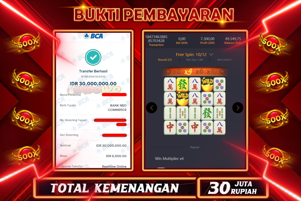 INDOWD JACKPOT SLOT MAHJONG WAYS 2 Rp.30.000.000,- LUNAS