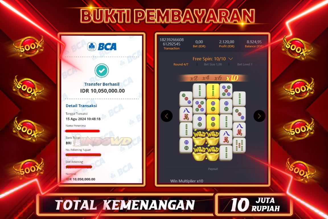 INDOWD JACKPOT SLOT MAHJONG WAYS 2 Rp.10.050.000,- LUNAS