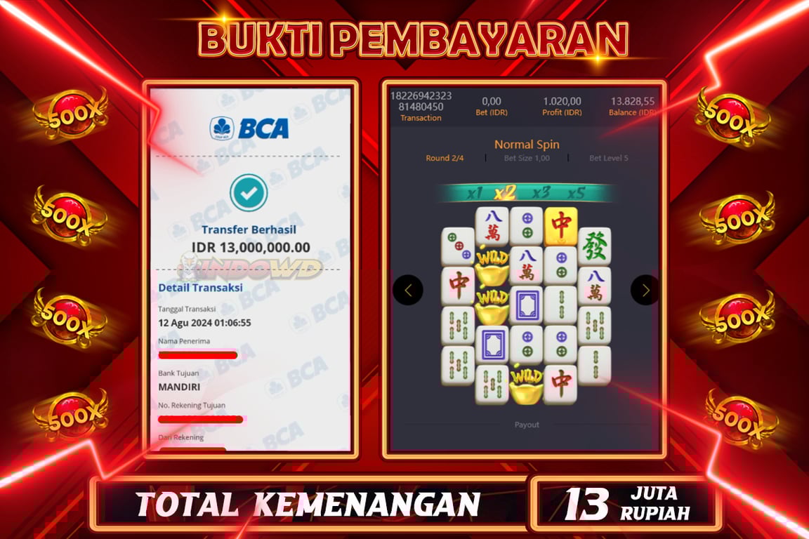 INDOWD JACKPOT SLOT MAHJONG WAYS 2 Rp.13.000.000,- LUNAS