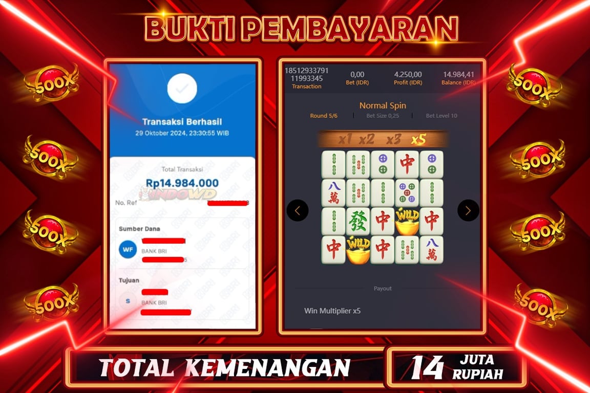INDOWD JACKPOT SLOT MHAJONG WAYS 2 Rp.14.984.000,- LUNAS