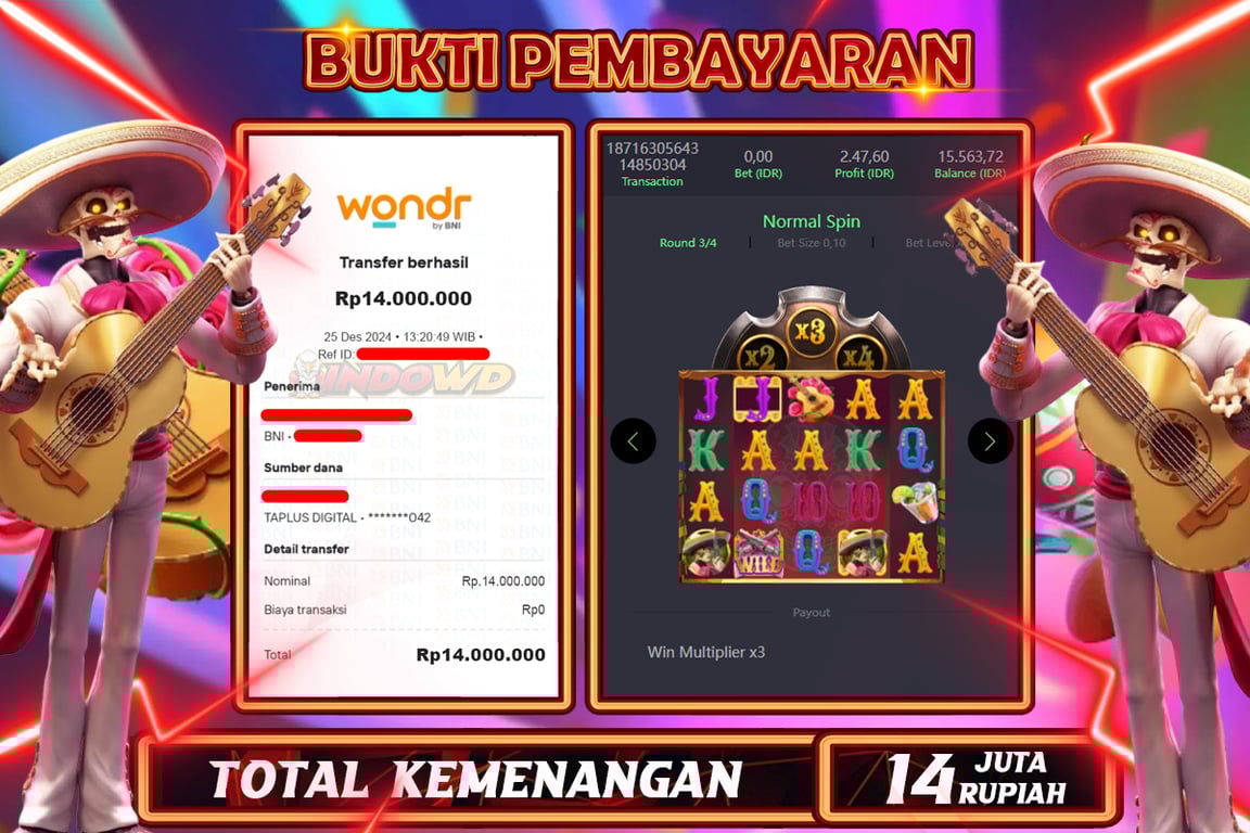 INDOWD JACKPOT SLOT WILD BANDITO Rp.15.000.000,- LUNAS