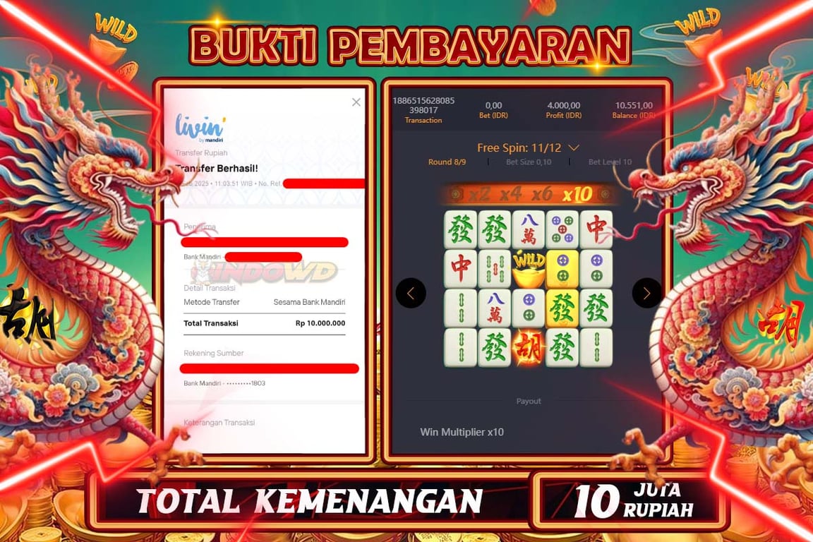 INDOWD JACKPOT SLOT MAHJONG WAYS 2 Rp10.000.000,- LUNAS