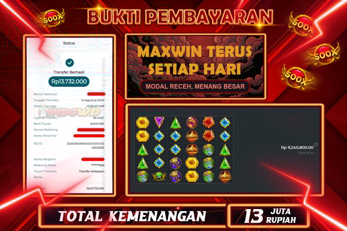 INDOWD JACKPOT SLOT GATES OF OLYMPUS Rp.13.723.000,- LUNAS