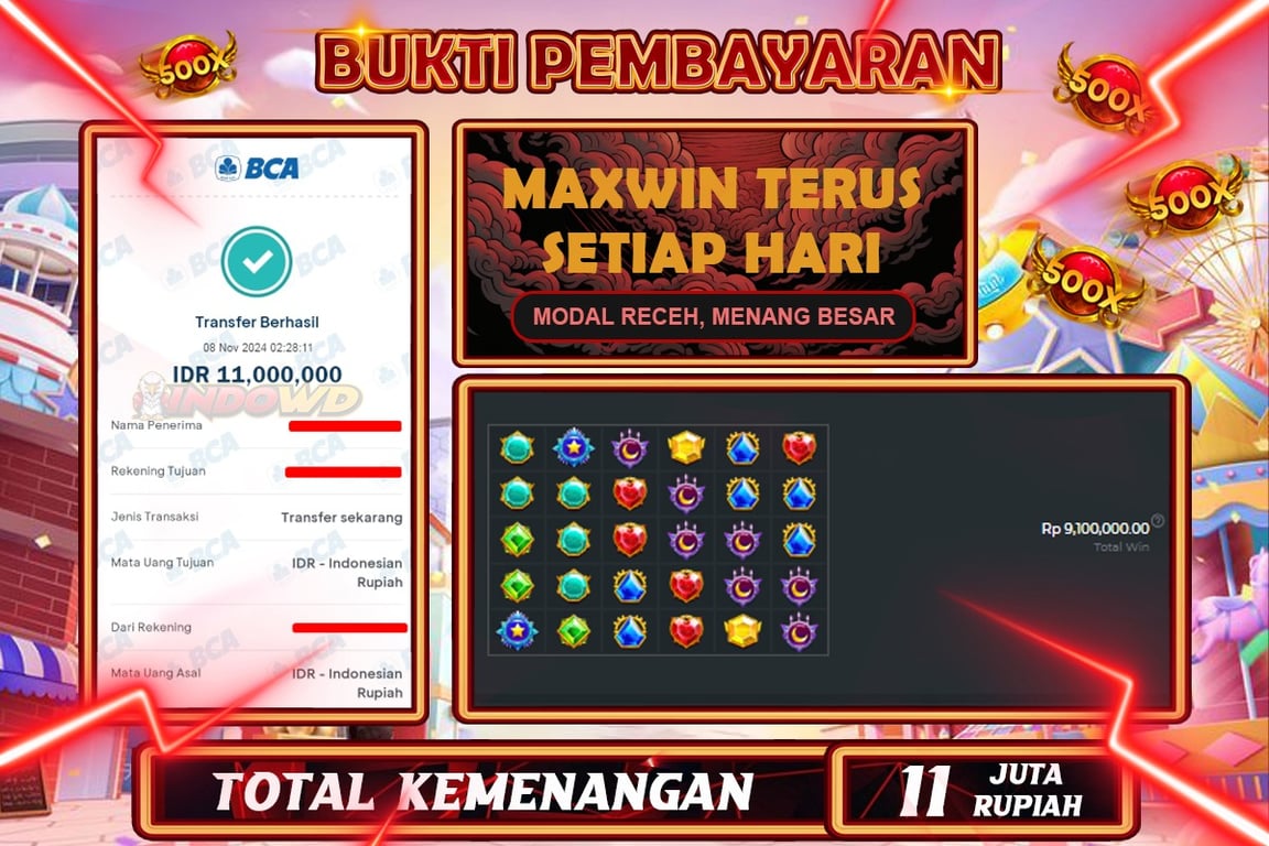 INDOWD JACKPOT SLOT STARLIGHT PRINCES 1000 Rp.11.000.000,- LUNAS