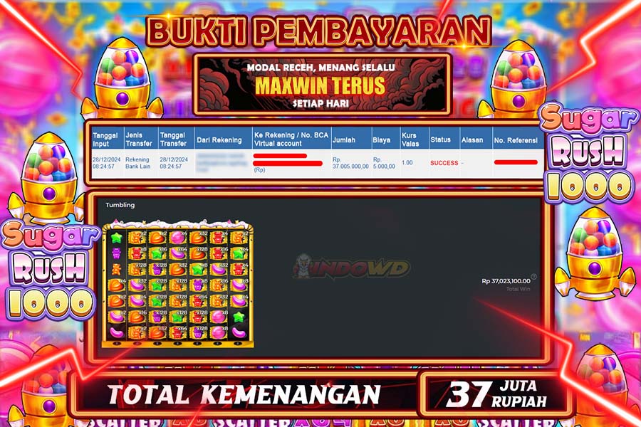INDOWD JACKPOT SLOT 88RUSH Rp37.000.000,- LUNAS