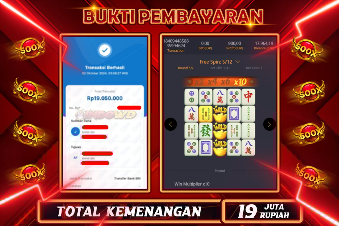 INDOWD JACKPOT SLOT MAHJONG WAYS 2 Rp.19.050.000,- LUNAS