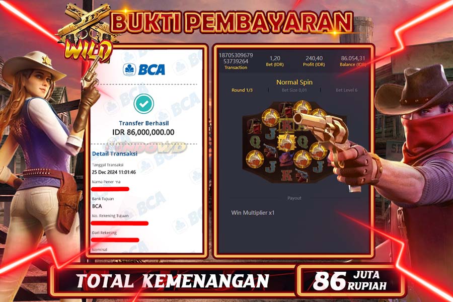 INDOWD JACKPOT LIVE GAMES SLOT WILD BOUNTY Rp.86.000.000,- LUNAS