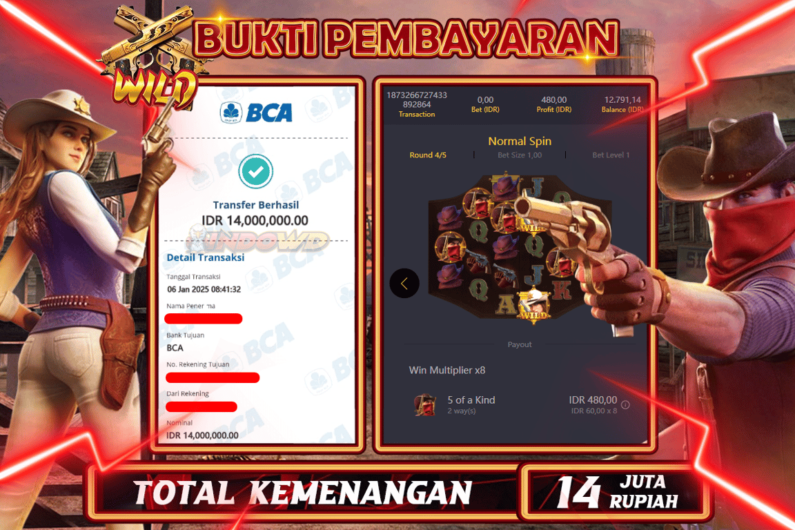 INDOWD JACKPOT SLOT WILD BOUNTY Rp 14.000.000,- LUNAS