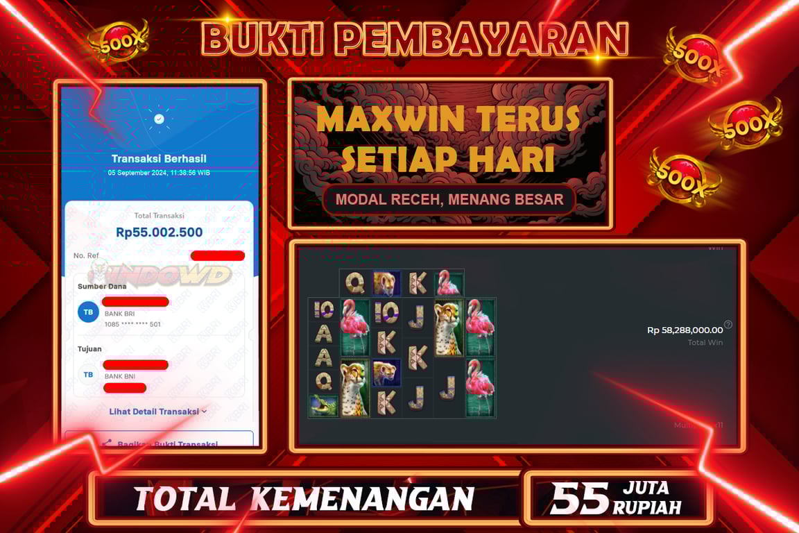 INDOWD JACKPOT SLOT GREAT RHINO MEGAWAYS Rp.55.000.000,- LUNAS