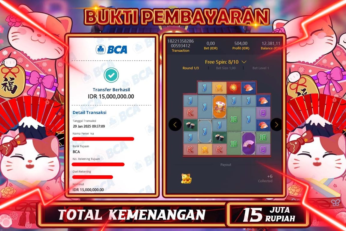 INDOWD JACKPOT SLOT LUCKY NEKO Rp15.000.000,- LUNAS