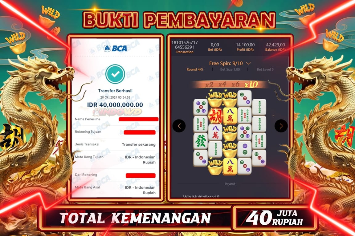 INDOWD JACKPOT SLOT MAHJONG WAYS 2 Rp.40.000.000,- LUNAS