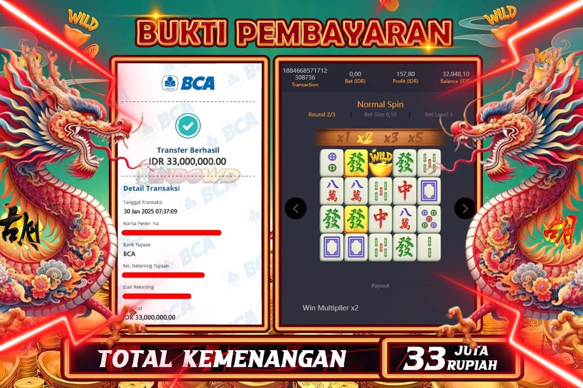 INDOWD JACKPOT SLOT  MAHJONG WAYS 2 Rp33.000.000,- LUNAS