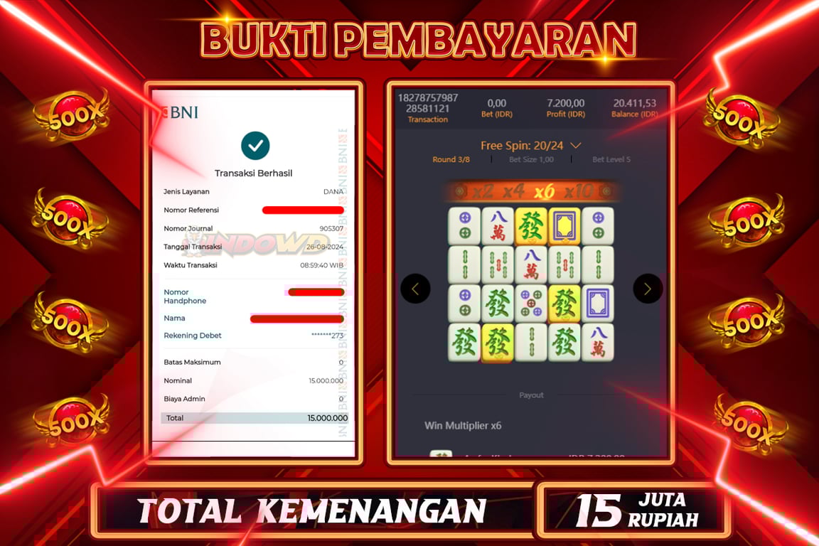 INDOWD JACKPOT SLOT MAHJONG WAYS 2 Rp.15.000.000,- LUNAS