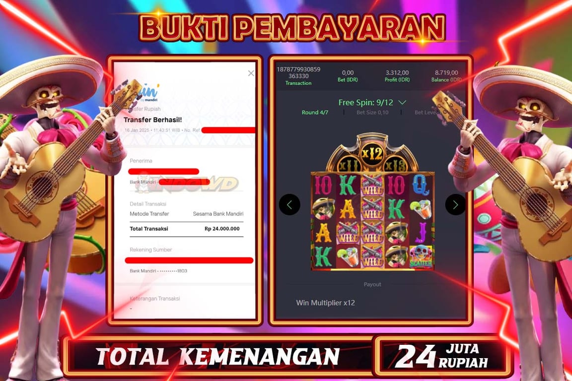 INDOWD JACKPOT SLOT WILD BANDITO Rp.24.000.000,- LUNAS