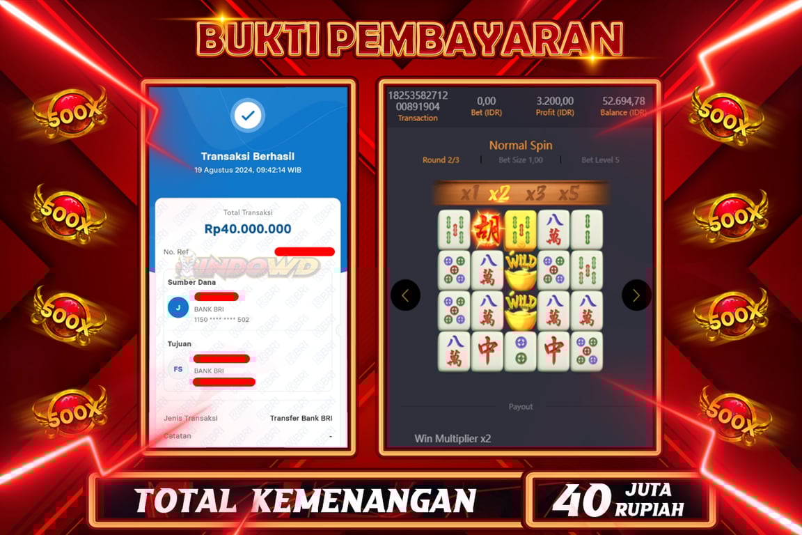 INDOWD JACKPOT SLOT MAHJONG WAYS 2 Rp.40.000.000,- LUNAS