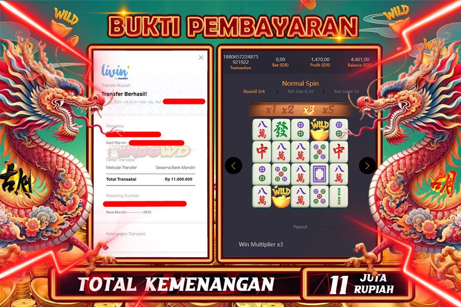 INDOWD JACKPOT SLOT MAHJONG WAYS 2 Rp11.000.000,- LUNAS